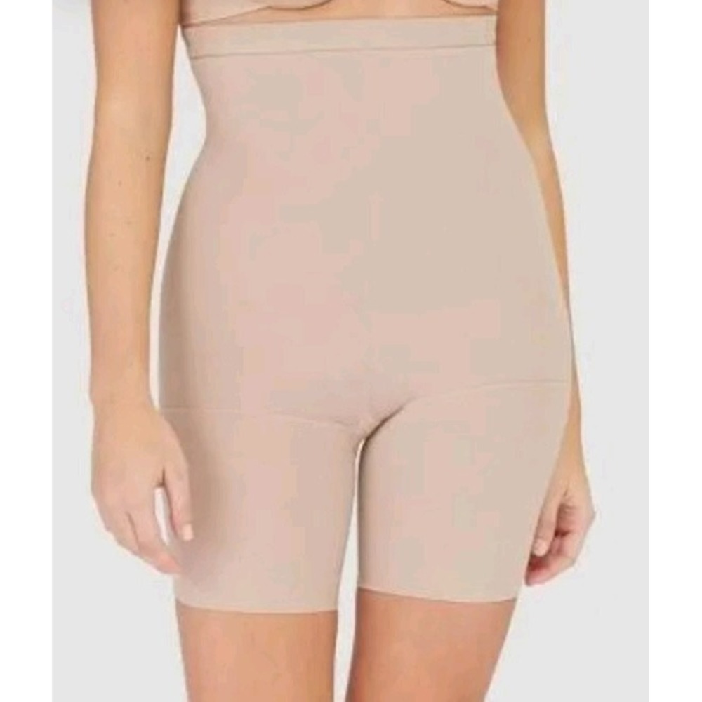 SPANX Assets  Mid-Thigh Primer Lightweight Shaping Shorts size L Beige